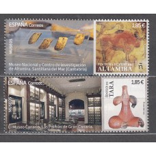 España II Centenario Correo 2025 Edifil 5819/20 ** Mnh Museo Canario  y Centro Investigación Altamira