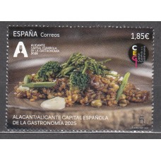 España II Centenario Correo 2025 Edifil 5837 ** Mnh Gastronomia Alicante