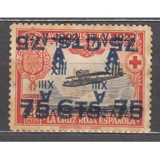 España Variedades 1927 Edifil 391hh (*) Mng Habilitación doble 1 invertida