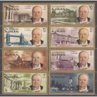 Arabia Sud Este (Ajman) - Correo Yvert 60/67 (*) Mng Churchill