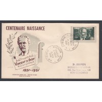 Francia Sobres Primer Dia FDC Yvert 890 año 1951 paris