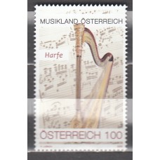 Austria Correo 2025 ** Mnh Música  Lira