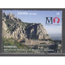 España II Centenario Correo 2025 ** Mnh Efemérides Milenario del Monasterio de Montserrat
