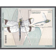 Andorra Española Correo 2025 ** Mnh Fauna Insectos Libel-lula