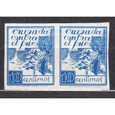 Cruzada contra el frio 1936 Edifil 2s ** Mnh Pareja sin dentar