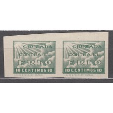 Cruzada contra el frio 1937 Edifil 16s ** Mnh Pareja sin dentar