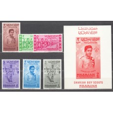 Arabia Sud Este (Sharjah) - Correo Yvert 60/65+Hoja 9 ** Mnh Boy Scouts