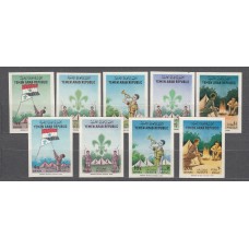 Yemen Republica Arabe - Yvert Correo 73/7+A 23/6 sin dentar  ** Mnh Scoutismo