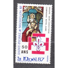San Pierre y Miquelon - Correo Yvert 483 ** Mnh Navidad - Scouts