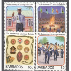 Barbados Correo 1987 Yvert 690/93 ** Mnh Scultismo