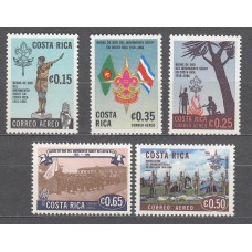 Costa Rica Aereo 1966 Yvert 467/71 ** Mnh Boy Scouts