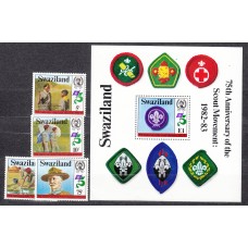 Swaziland - Correo Yvert 412/15+Hoja 5 ** Mnh Boy Scouts