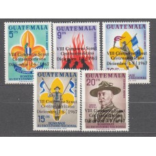 Guatemala - Aereo Yvert 391/95 ** Mnh Boy Scouts