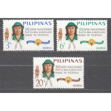 ilipinas - Correo 1966 Yvert 643/45 ** Mnh Scultismo Femenino