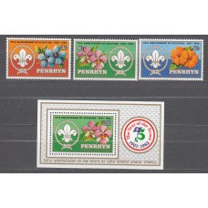 Penrhyn - Correo Yvert 226/28+Hoja 45 ** Mnh Boy Scouts