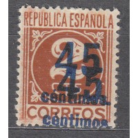 España Variedades 1938 Edifil 744hh (*) Mng  Doble impresión
