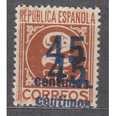 España Variedades 1938 Edifil 744hh (*) Mng  Doble impresión