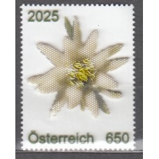 Austria Correo 2025 ** Mnh Edelweiss (3D) Flor