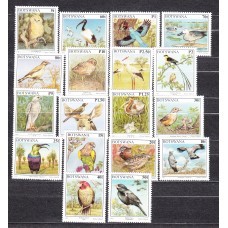Botswana - Correo Yvert 776/793 ** Mnh Fauna - Aves