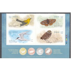 Canada - Correo 2008 Yvert 2375/78 adhesivo de carnet ** Mnh Fauna - Aves