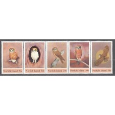 Norfolk - Correo Yvert 335/39 ** Mnh Aves Rapaces - Buhos