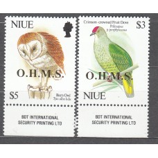 Niue Servicio Yvert 26/27 ** Mnh Aves - Fauna