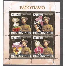 Santo Tomas y Principe - Correo Yvert 2158/61 ** Mnh Setas - Aves Rapaces - Escotismo