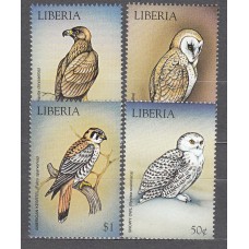 Liberia - Correo 1996 Yvert 1899/1902 ** Mnh Fauna - Aves Rapaces