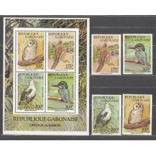 Gabon - Correo Yvert 740/43+Hoja 67 ** Mnh Fauna - Aves