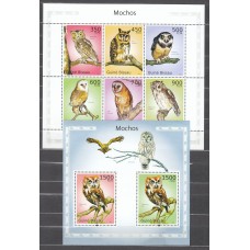 Guinea Bissau - Correo Yvert 3541/46+Hoja 544 ** Mnh Fauna- Aves Rapaces - Buhos