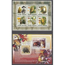 Guinea Bissau - Correo Yvert 1756/61+Hoja 226 ** Mnh Fauna - Aves Rapaces- Buhos - 