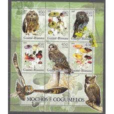 Guinea Bissau - Correo Yvert 2092/97 ** Mnh Fauna - Aves Rapaces - Buhos - Setas