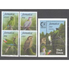 Jamaica - Correo Yvert 875/78+Hoja 38 ** Mnh Fauna - Aves