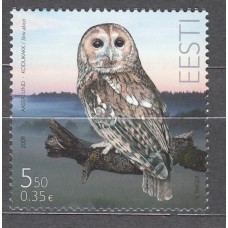 Estonia - Correo 2009 Yvert 598 ** Mnh Fauna - Ave Rapaz - Buho