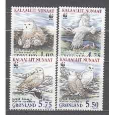 Groenlandia - Correo 1999 Yvert 310/13 ** Mnh Fauna - Aves Rapaces 