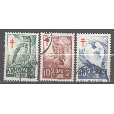Finlandia - Correo 1956 Yvert 441/43 usado  Fauna