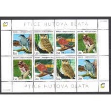 Herceg Bosna - Correo Yvert 216/19  en Hoja de 2 series ** Mnh Fauna - Aves