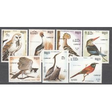 Kampuchea - Correo Yvert 737/43 ** Mnh Fauna - Aves - Buho