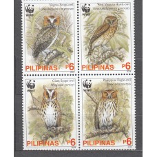 Filipinas Correo 2004 Yvert 2932/35 ** Mnh Aves Rapaces - Buhos 