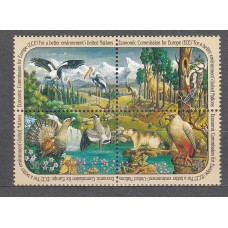 Naciones Unidas - Nueva York Correo 1991 Yvert 584/87 ** Mnh Fauna - Aves