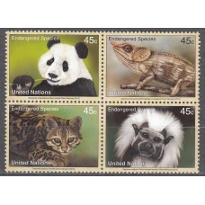 Naciones Unidas - Nueva York Correo 2012 Yvert 1277/80 ** Mnh Fauna