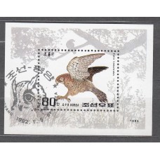 Corea del Norte - Hojas 1992 Yvert 88 usado Fauna - Aves