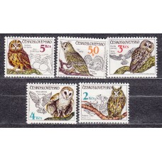 Checoslovaquia - Correo 1986 Yvert 2688/92 ** Mnh Fauna - Aves Rapaces - Buhos