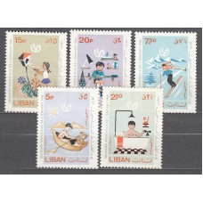 Libano - Aereo Yvert 385/89 ** Mnh Deportes