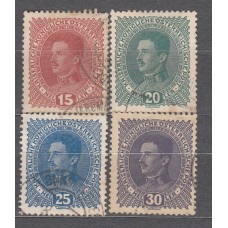 Austria Correo 1917 Yvert 162/65 usado