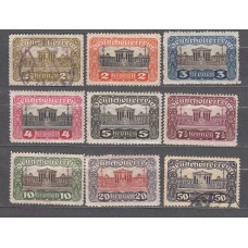 Austria - Correo 1919 Yvert 214/22 */usado Mh/usado