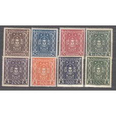 Austria - Correo 1922 Yvert 282/89 * Mh