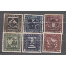 Austria Correo 1926 Yvert 368/73 usado