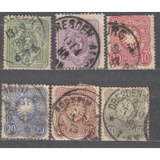 Alemania Imperio Correo 1875 Yvert 30/35 usado