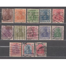 Alemania Imperio Correo 1920-22 Yvert 119/31 usado 
